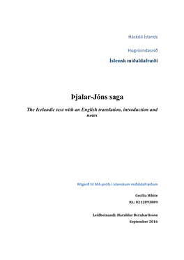 Þjalar-Jóns Saga September 2016. WORD