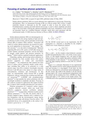 Focusing of Surface Phonon Polaritons ͒ A