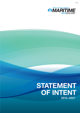 Maritime New Zealand Statement of Intent 2015–2021
