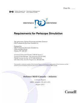 Requirements for Periscope Simulation