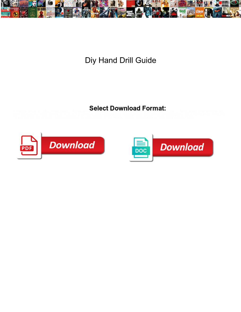 Diy Hand Drill Guide