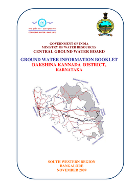 Ground Water Information Booklet Dakshina Kannada District, Karnataka