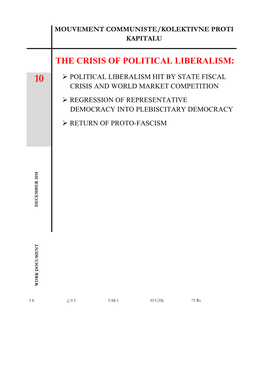 The Crisis of Political Liberalism