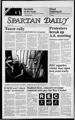 Tower Rally Protesters Break up A.S. Meeting