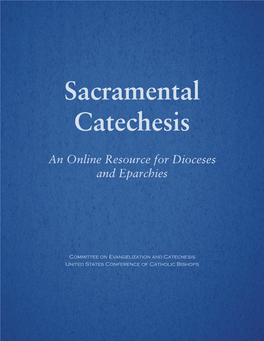 Sacramental Catechesis: an Online Resource for Dioceses
