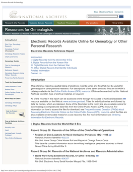 Electronic Records for Genealogy