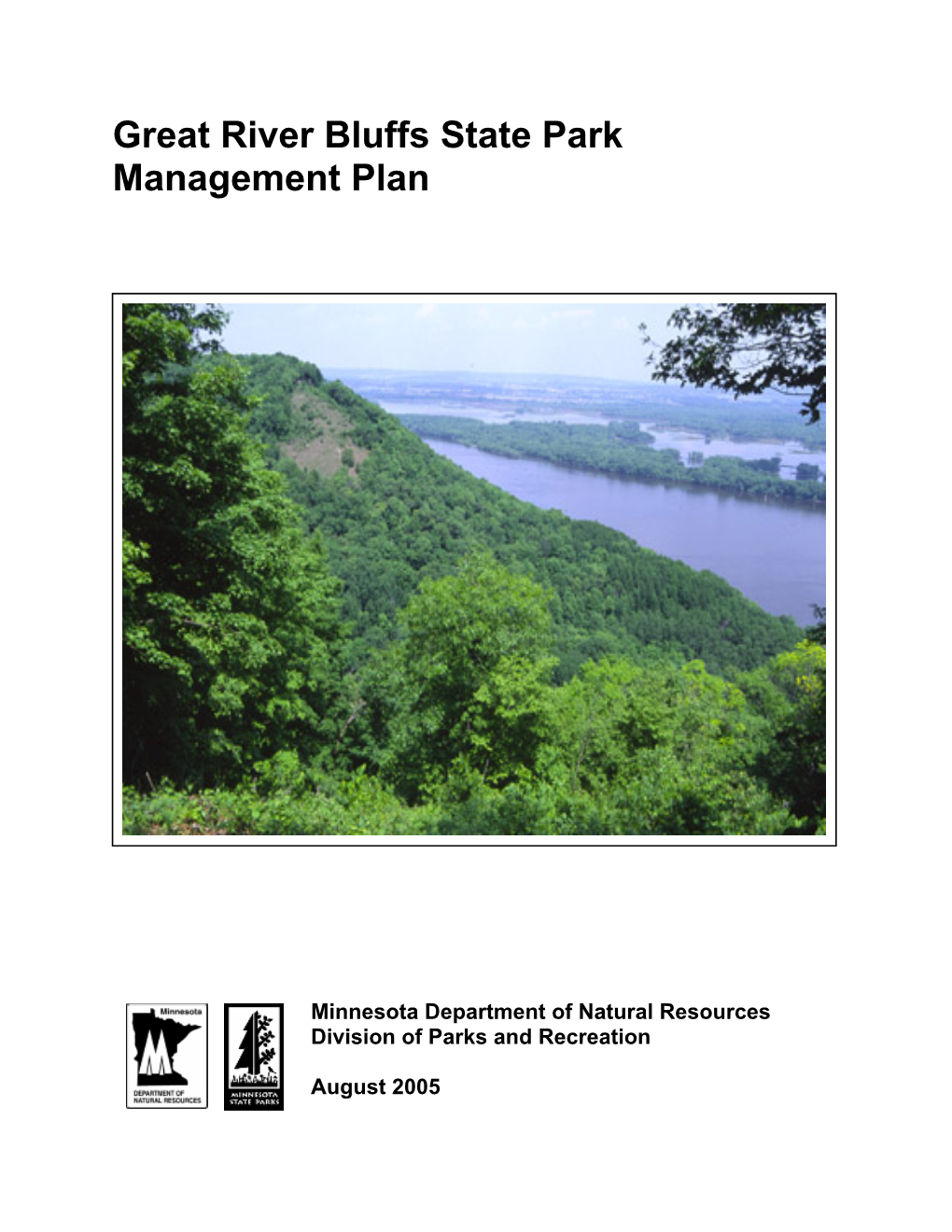 Great River Bluffs State Park Management Plan