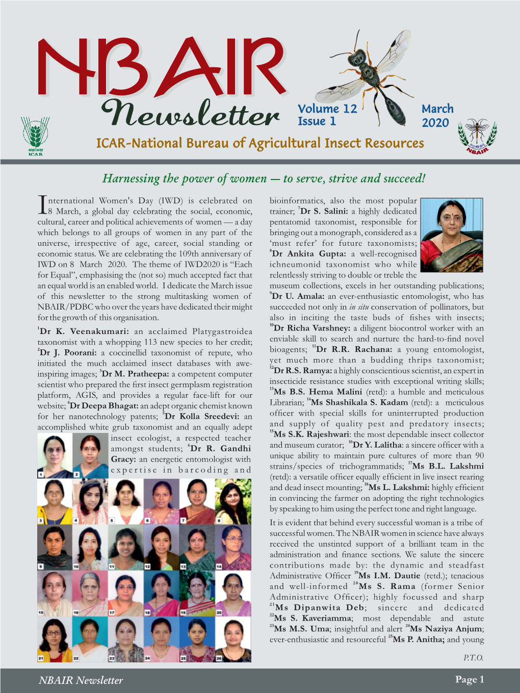 Newsletter Page 1 Chandish R