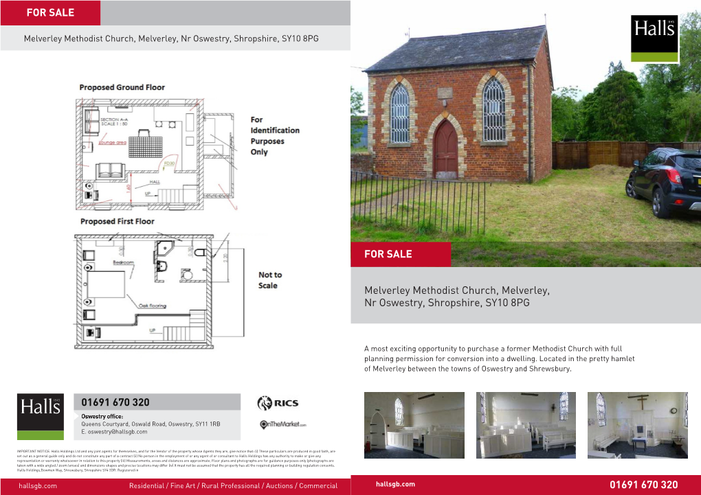 Melverley Methodist Church, Melverley, Nr Oswestry, Shropshire, SY10 8PG