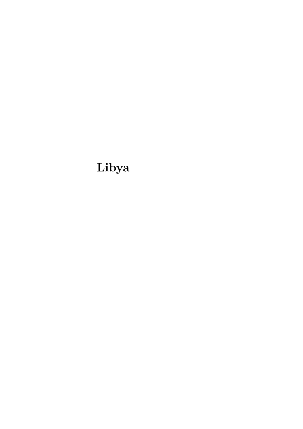 Conflicts in Libya