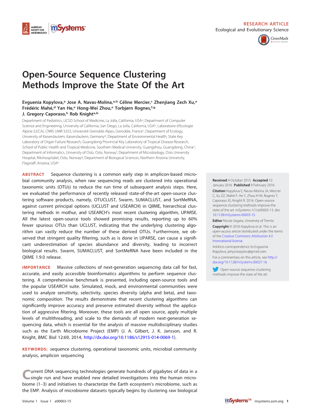 Open-Source Sequence Clustering Methods Improve the State of the Art