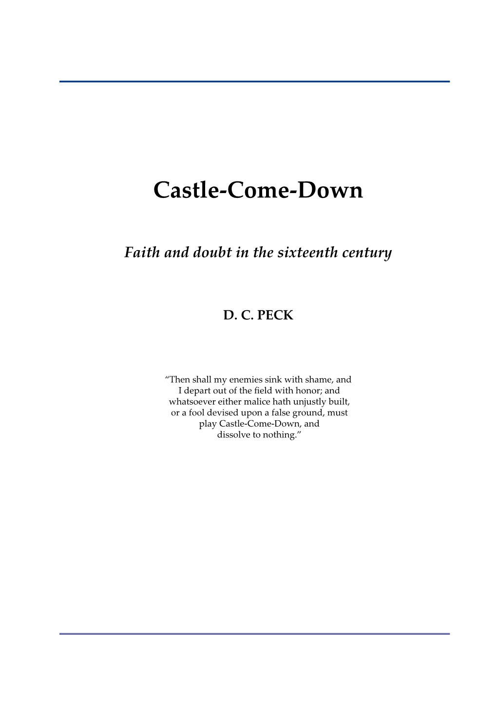 Castle-Come-Down