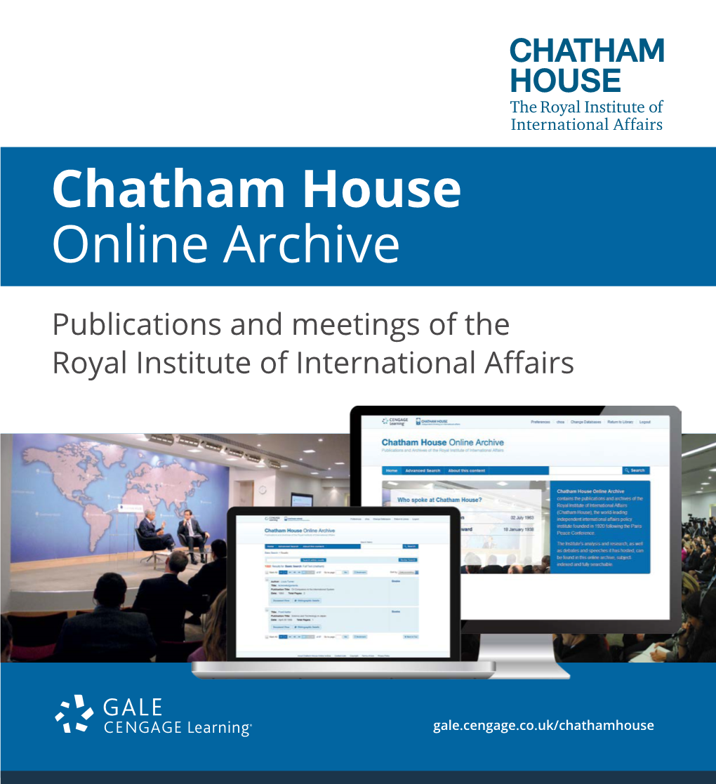 Chatham House Online Archive