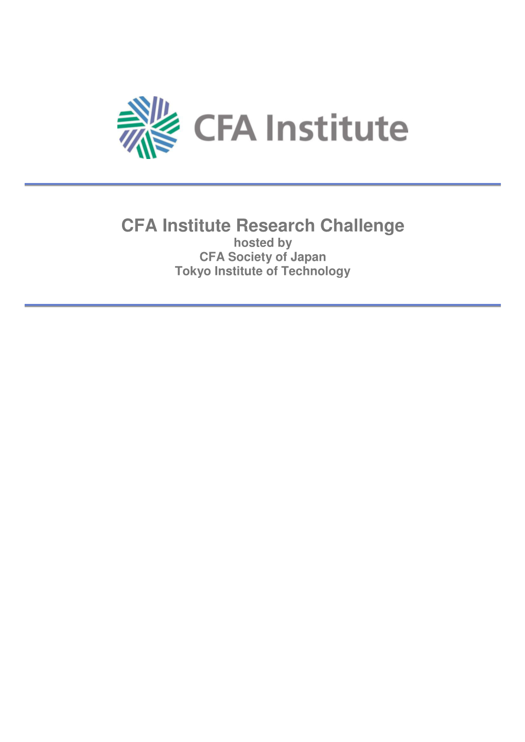 Research Challenge Report Cover Pages