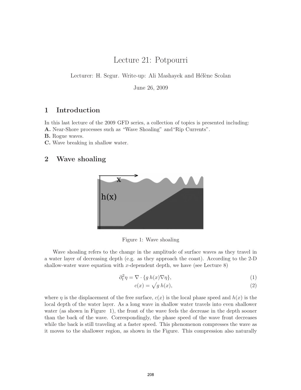 Lecture 21: Potpourri