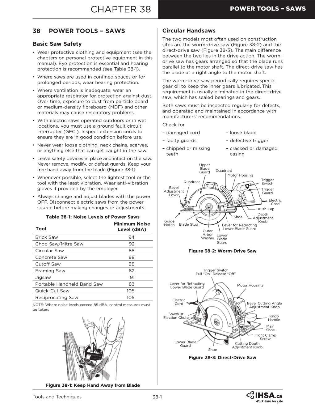 Chapter 38 Power Tools – Saws