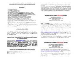 State Tuition Assistance Instructions and Application