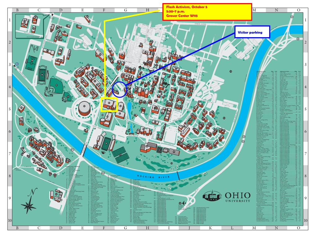 Athens Campus Map with Building Notes