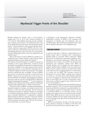 Myofascial Trigger Points of the Shoulder