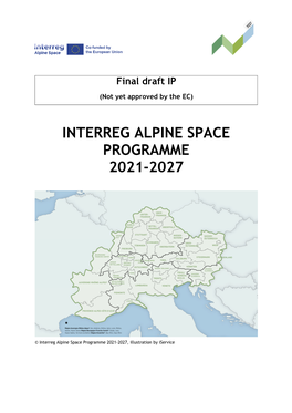Final Draft IP of the Alpine Space Programme 2021-2027