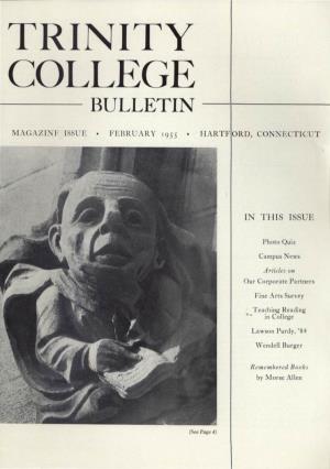 Trinity College Bulletin, February 1955