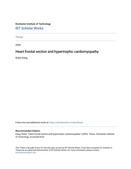 Heart Frontal Section and Hypertrophic Cardiomyopathy