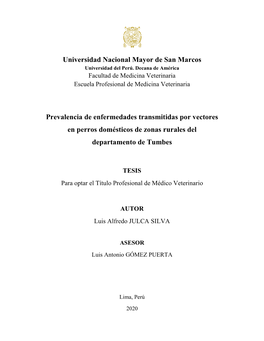 Universidad Nacional Mayor De San Marcos Universidad Del Perú