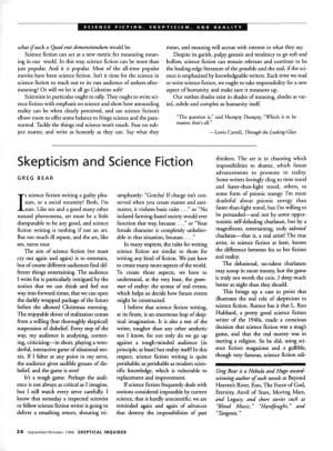 Skepticism and Science Fiction Impossibilities to Shatter, Which Future Advancements to Promote to Reality