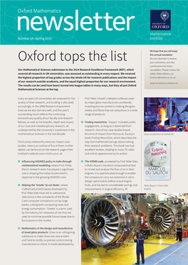 Oxford Tops the List
