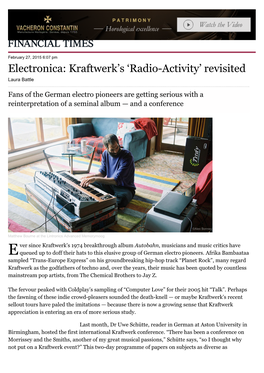 Electronica: Kraftwerk's 'Radio-Activity