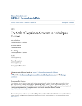 The Scale of Population Structure in Arabidopsis Thaliana