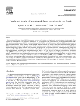 Levels and Trends of Brominated Flame Retardants in the Arctic