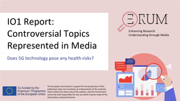 IO1 Report: Controversial Topics Represented in Media