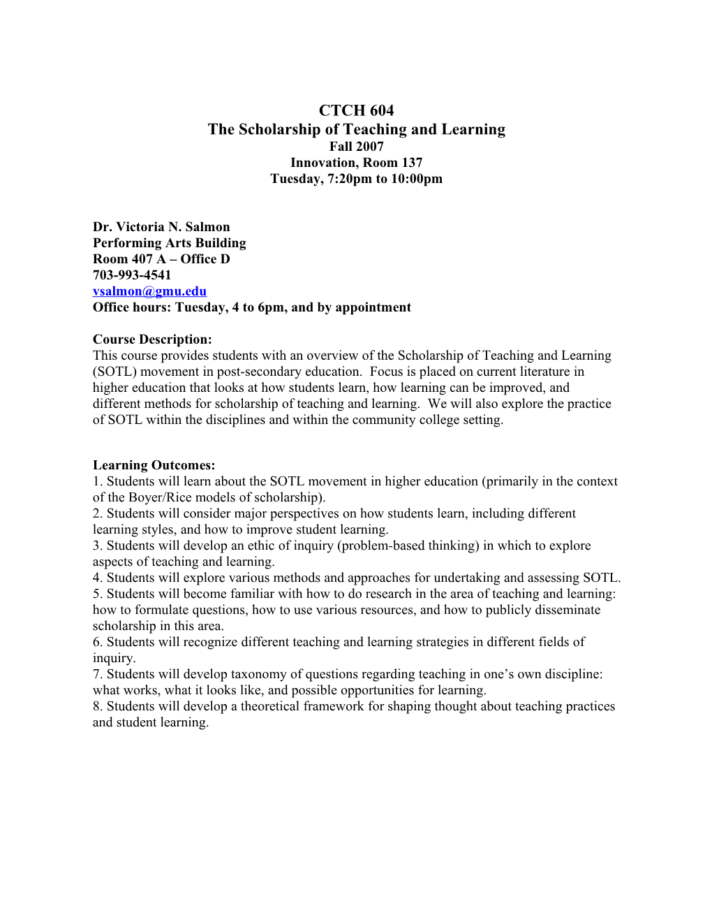 The Scholarship of Teaching and Learning s1