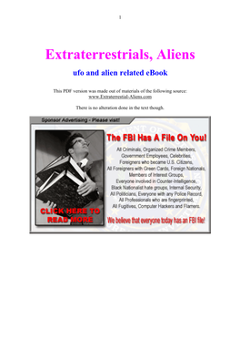 Extraterrestrials, Aliens Ufo and Alien Related Ebook