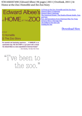 Homelife and the Zoo Story