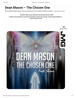 Dean Mason – the Chosen One