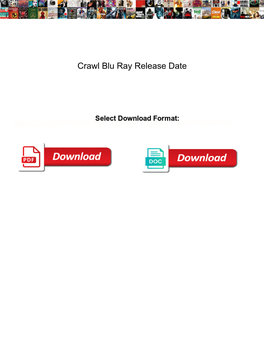 Crawl Blu Ray Release Date