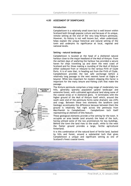 Campbeltown Conservation Area Appraisal Final Draft a 12 January
