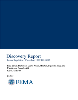 Discovery Report Lower Republican Watershed, HUC 10250017
