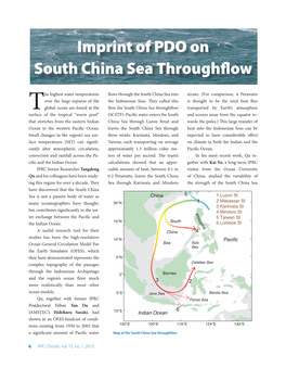 Imprint of PDO on South China Sea Throughflow