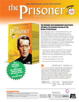 THE PRISONER 40TH ANNIVERSARY COLLECTOR's EDITION Is the Definitive Version of the British TV Cult Classic