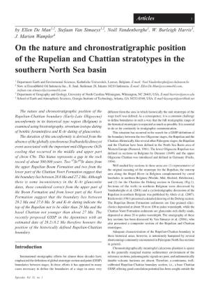 On the Nature and Chronostratigraphic Position of the Rupelian and Chattian Stratotypes in the Southern North Sea Basin