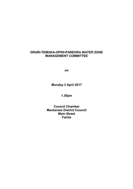 Orari-Temuka-Opihi-Pareora Water Zone Management Committee