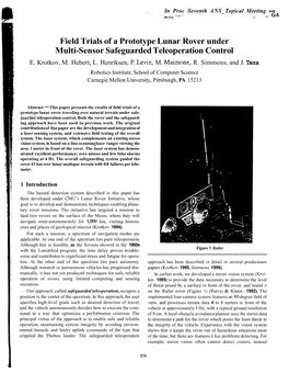 Field Trials of a Prototype Lunar Rover Under Multi-Sensor Safeguarded Teloperation Control