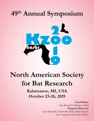 49Th Annual Symposium North American Society for Bat Research