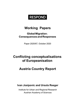 Working Papers Conflicting Conceptualisations Of