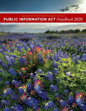 PUBLIC INFORMATION ACT Handbook 2020