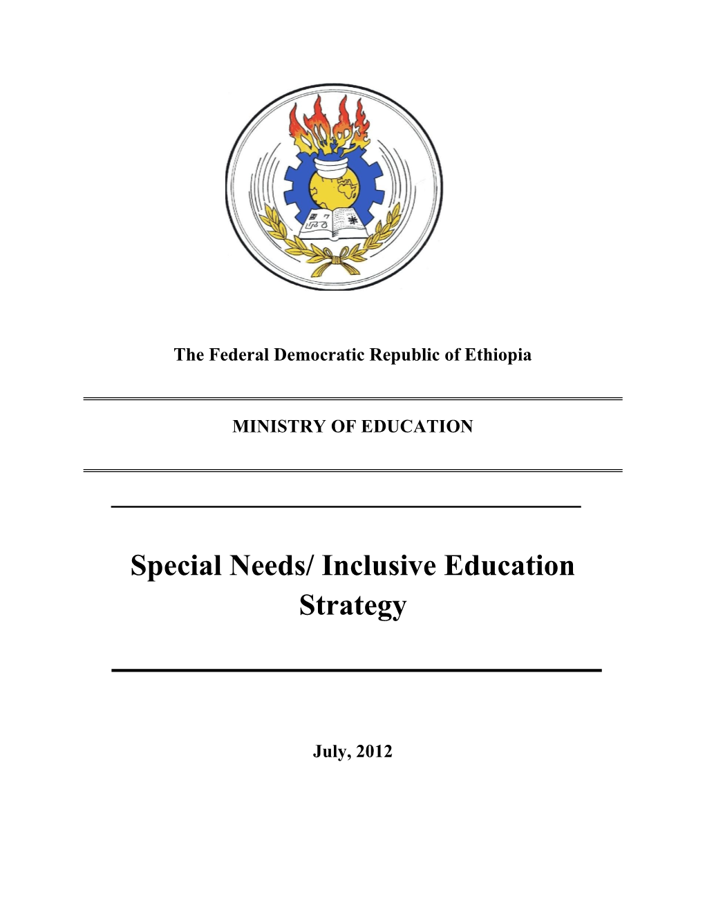 Special Needs/ Inclusive Education Strategy