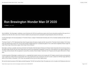 Ron Brewington Wonder Man of 2020 - Canyon News 1/22/20, 2�16 PM